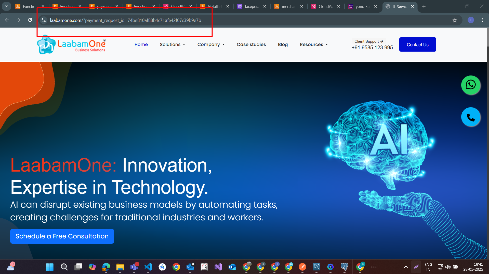 FacePOS Login Page