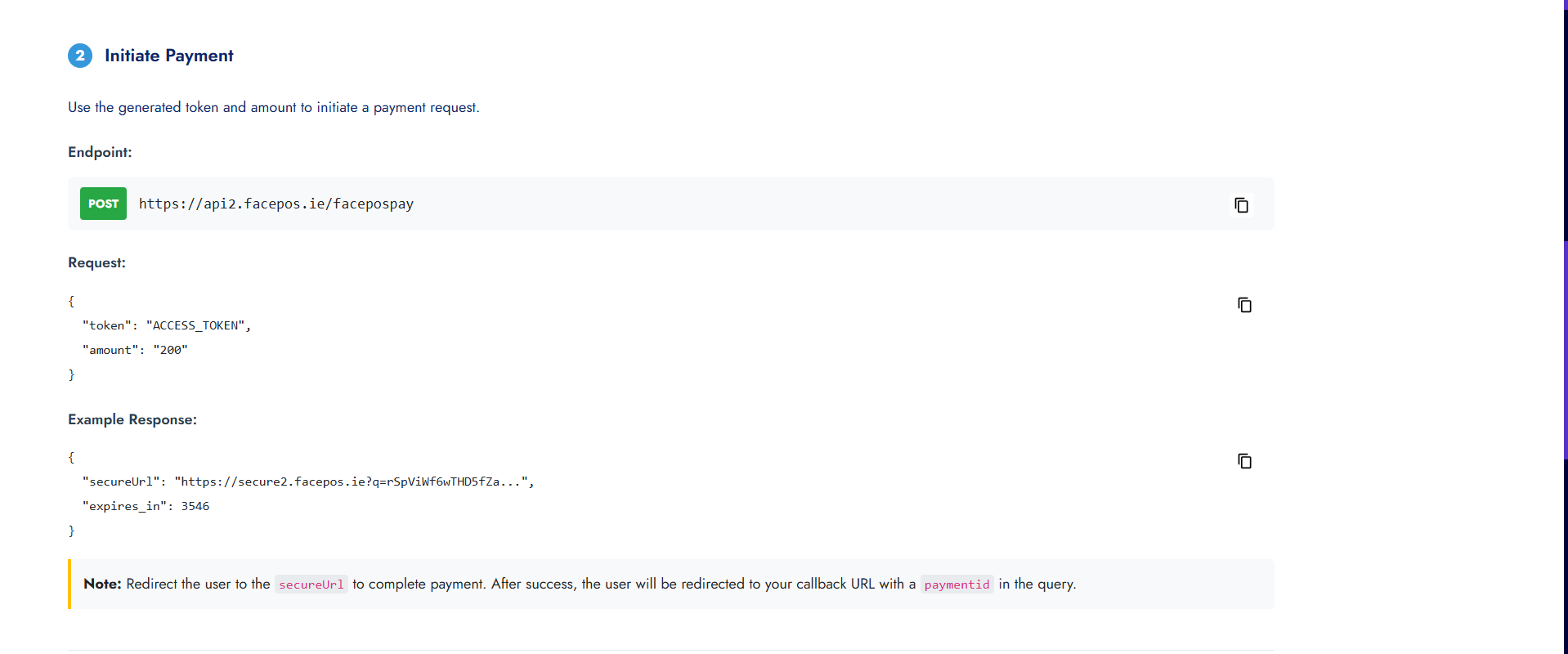 FacePOS Login Page